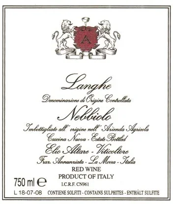 Elio Altare Langhe Nebbiolo 2018