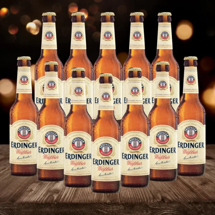 Erdinger Weissbier German Wheat Beer 330ml Bottles – 5.3% ABV (12 Pack)