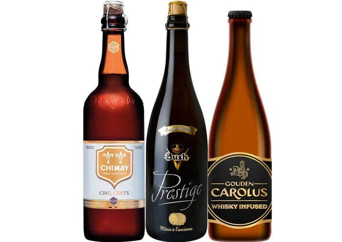 Exklusives belgisches Bier-Paket mit 3 großen 0,75 l Bierflaschen