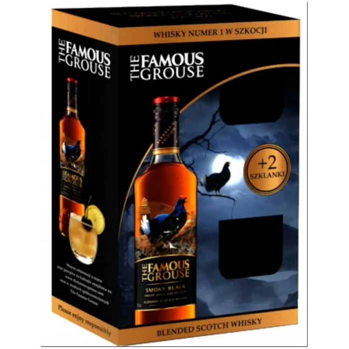 FAMOUS GROUSE SMOKY BLACK – WHISKY – 40%+ 2 glasses