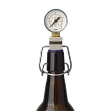 Flaschenmanometer mit Bügelverschluss