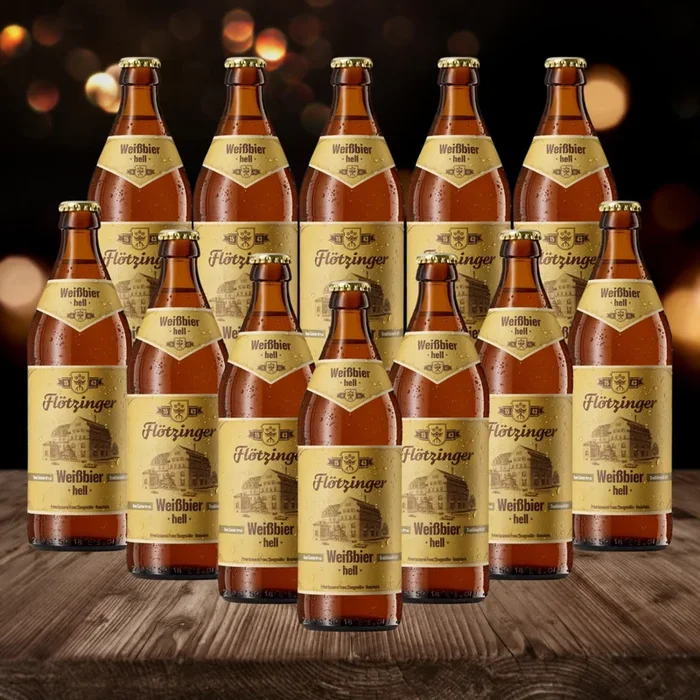 Flotzinger Weissbier Hell German Wheat Beer 500ml Bottles – 5.3% ABV (12 Pack)