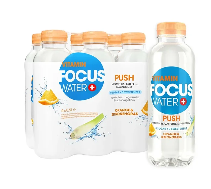 Focuswater Push Orange Zitronengras 50cl 6-Pack | Jetzt kaufen