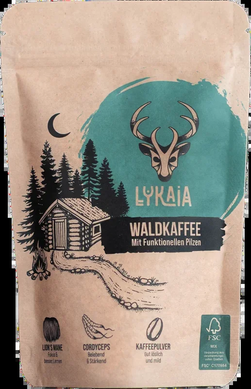 Forest coffee – coffee powder with functional mushrooms