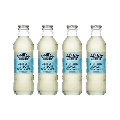 Franklin & Sons Sicilian Lemon Tonic Water 20cl, 4er-Pack