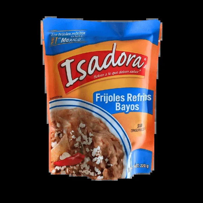 Frijoles Refritos Bayos KLEINE PORTION – Helles Bohnenmus Isadora 220g