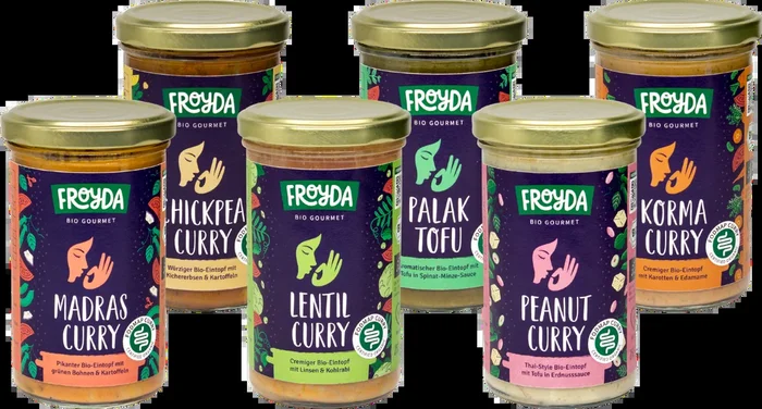 Froyda Bio Currys Probierbox (6x Bio Curry Eintopf)