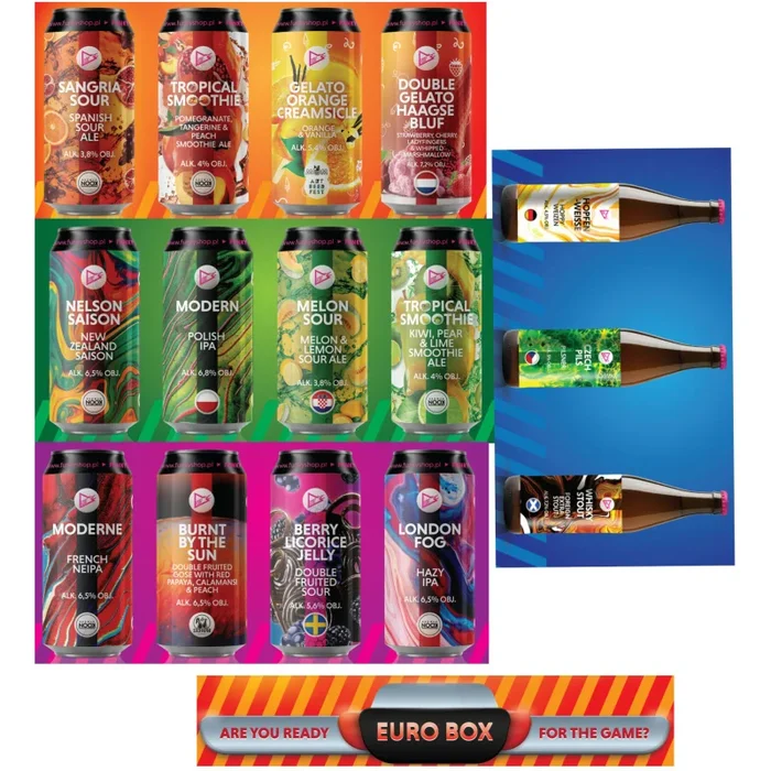 Funky Fluid EUROBOX – EIN EINZIGARTIGES SET MIT 24 BIEREN BEI EURO