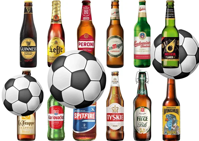 Fussball-Europa Bierpaket mit 12 Bierflaschen