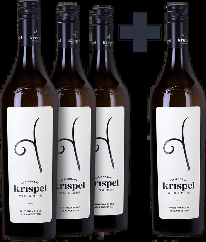 Genussgut Krispel 3+1 gratis Sauvignon Blanc Vulkangestein 2024, 4 x 0,75l