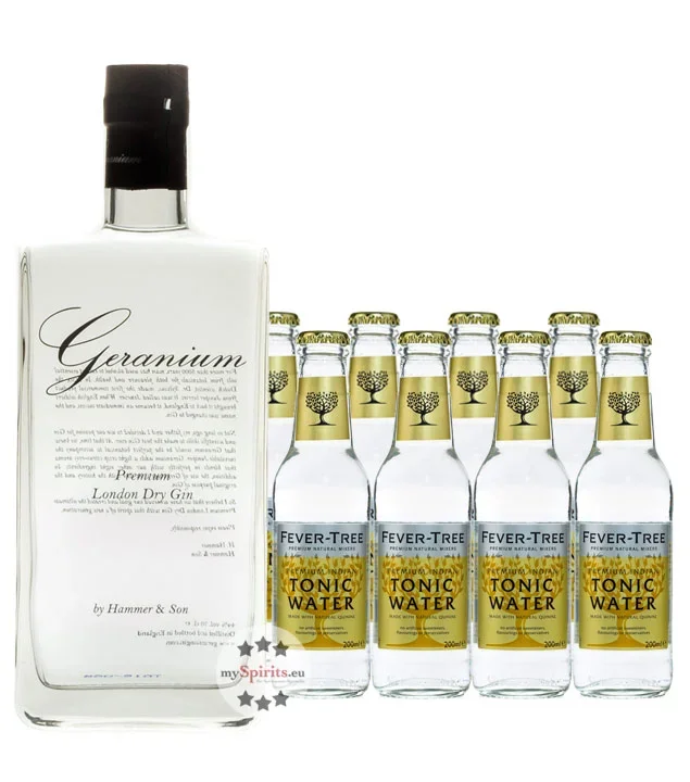 Geranium London Dry Gin & 8 x Fever-Tree Indian Tonic Water