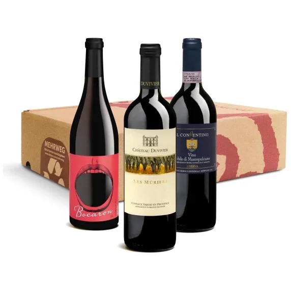 Geschenk-DegustierService exklusiver Rotwein (je 3 Fl.)