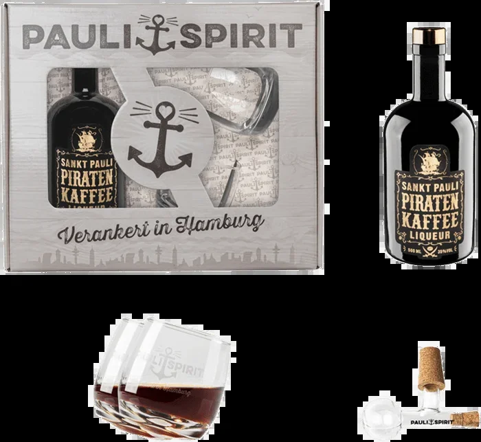 Geschenkset Piratenkaffee mit 2 Tumblern und Ausgießer