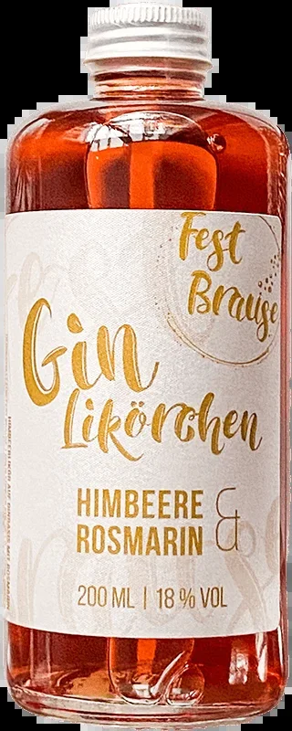 Gin liqueur with raspberry & rosemary