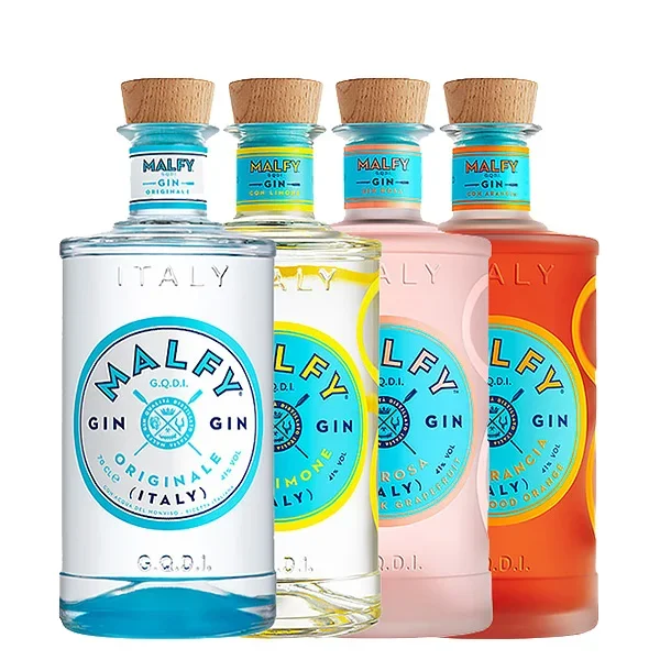 GIN-PAKET Malfy Gin Originale-Limone-Grapefruit-Arancia 4×0,7L 41% vol
