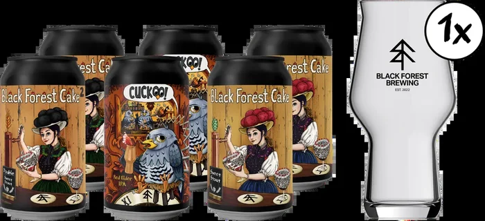 GlassPack Classic 6+1 (2x Cuckoo + 2x Black Forest Cake + 2x Black Forest Cake² + 1x tasting glass)