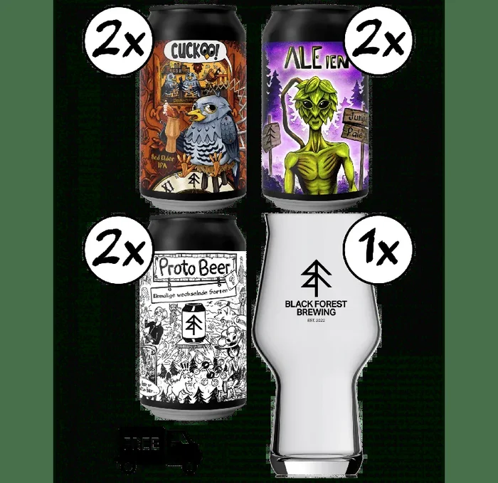 GlassPack Summer 6+1 (2x Cuckoo + 2x ALEien + 2x ProtoBeer+ 1x Verkostungsglas)