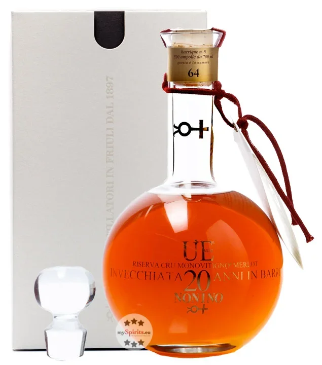 Grappa Nonino ÙE Riserva Cru Monovitigno Merlot 20 Jahre