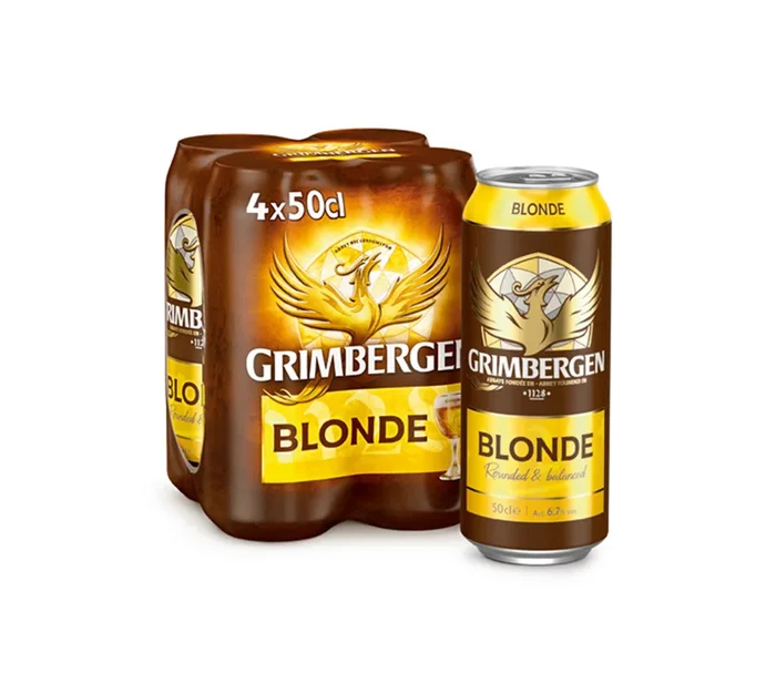 Grimbergen Blonde Beer 50cl confezione da 4 | Acquista ora nel nostro negozio di bevande