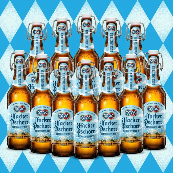 Hacker Pschorr Oktoberfest Limited Edition Bier Beer 500ml Bottles – 6.0% ABV (Multipack)