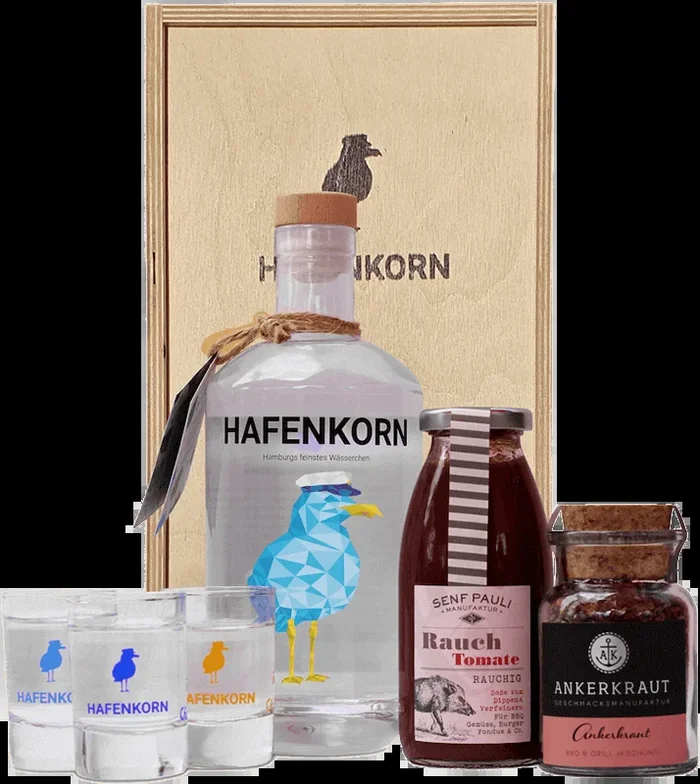 Hafenkorn barbecue set with Ankerkraut BBQ spice & Pauli mustard sauce