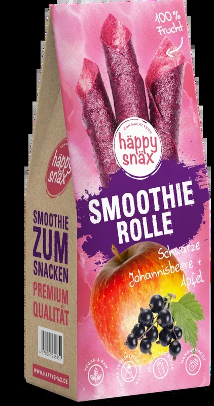 HÄPPYSNÄX Smoothierolle Schwarze Johannisbeere Apfel