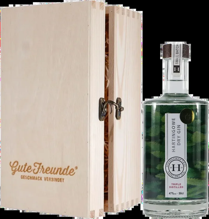 Hartingowe Pinsapo Dry Gin with wooden gift box