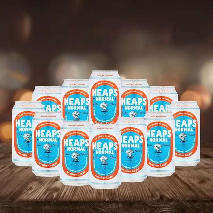 Heaps Normal Another Lager Non-alcoholic 375ml Cans – 0.5% ABV (12 Pack)