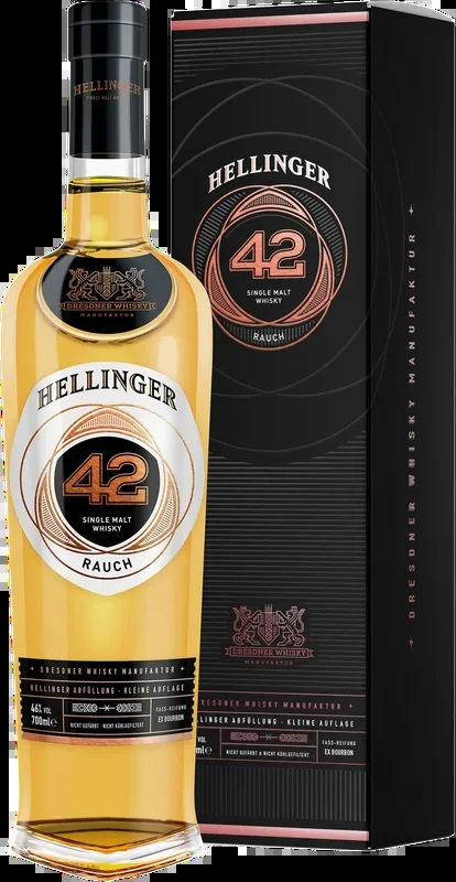 HELLINGER 42 Rauch single malt whisky in gift box