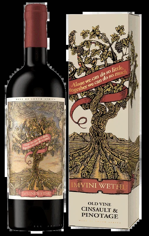 Imvini Wethu Cinsault Pinotage 2020 in Geschenkverpackung – Rotwein