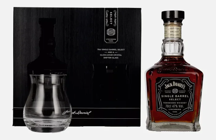 Jack Daniel’s Select Single Barrel Tennessee Whiskey 47% Vol. 0,7l in Geschenkbox mit Snifter Glas