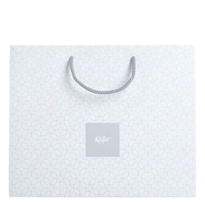 Käfer Geschenktüte grau mit Schleife & weißem Logo inkl. Verpackungspauschale