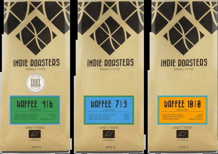 Kaffeeglück – 3x Craft Coffee from Indie Roasters (1x Coffee 4 | 6 + 1x Coffee 7 | 3 + 1x Coffee 10 | 0)