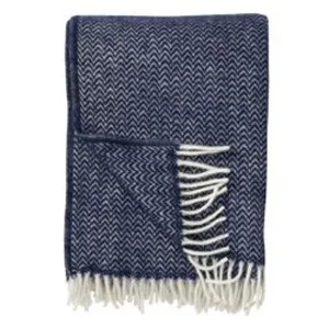 Klippan | Wolldecke Chevron | dark denim