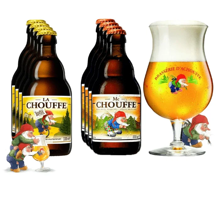 La Chouffe Mix + Original Glas – Je 3 x La Chouffe Blonde & Mc Chouffe 0,3l