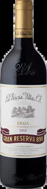 La Rioja Alta: Gran Reserva 890 2010
