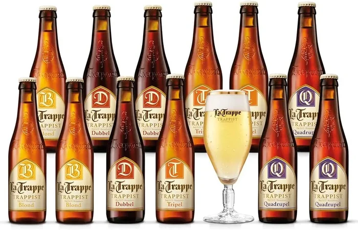 La Trappe Mix Pack / 12 renowned Trappist beers + La Trappe beer glass)