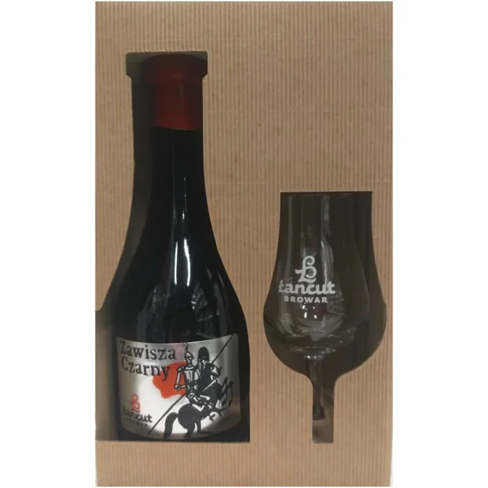 ŁAŃCUT ZAWISZA CZARNY Russian Imperial Stout Barrel Aged Jack Daniels – zestaw but 330ml + pokal degustacyjny