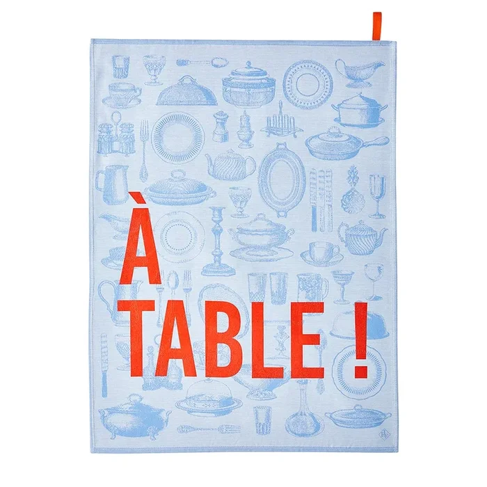 Le Jacquard Francais | Geschirrtuch A table | blau