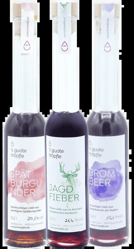 Liköre Mix (Spätburgunder + Brombeer + Jagdfieber)