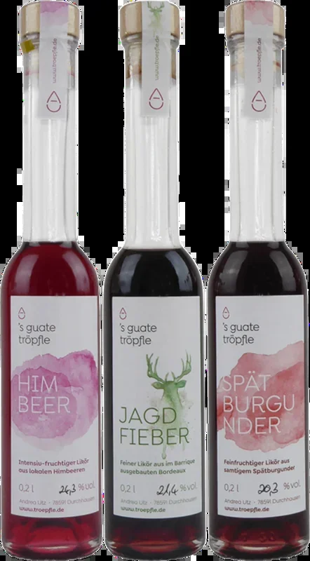 Liköre Mix (Spätburgunder + Himbeer + Jagdfieber)