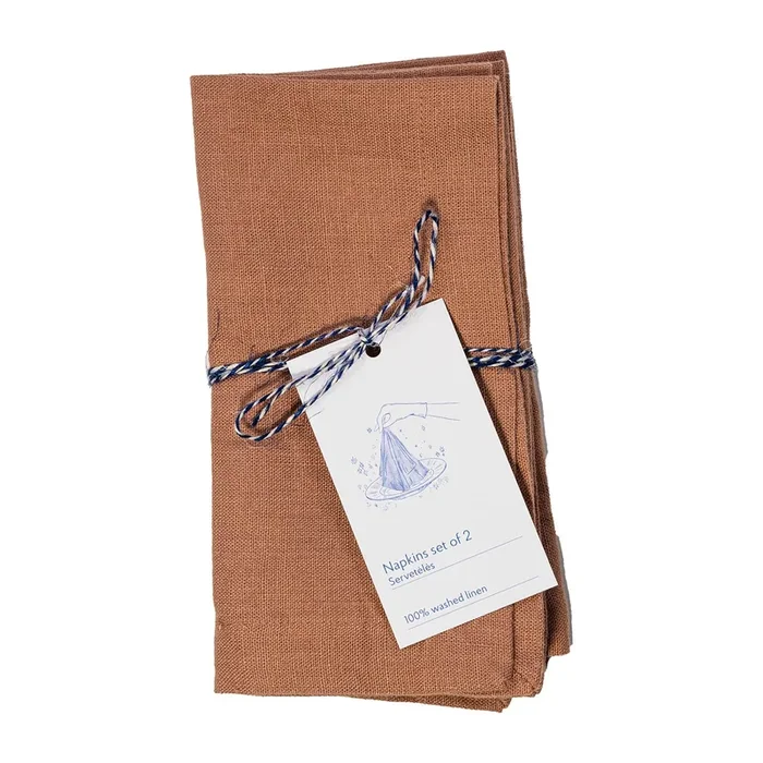 Linen Tales | Leinen Servietten | Cafe Creme | 2er Set