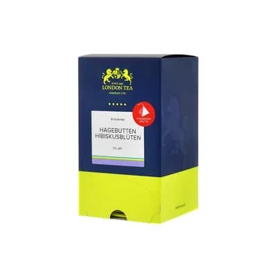 London Tea Hagebutte/Hibiskus Kräutertee mit 25 Pyramidenbeutel