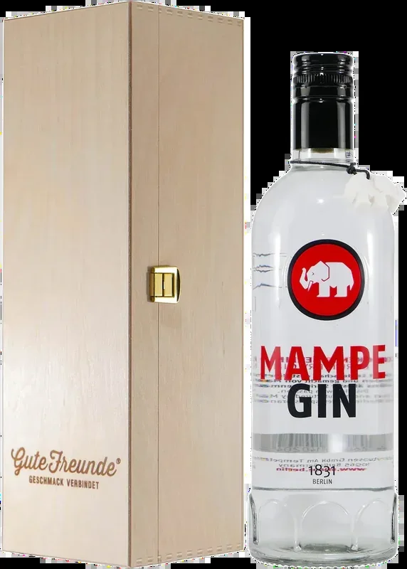 Mampe Dry Gin mit Geschenk-Holzkiste