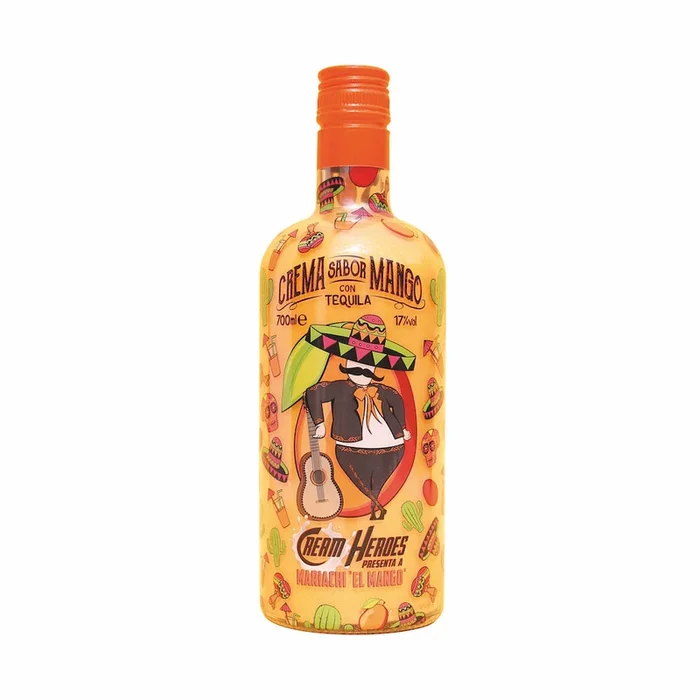Mango Likör mit Tequila „Mariachi el Mango“, Series „Cream Heroes“. 0,7 L, 17% vol.