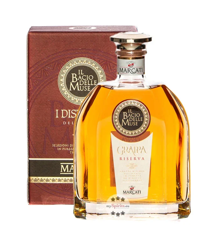 Marcati Grappa Riserva „Il Bacio delle Muse“ in Geschenkbox