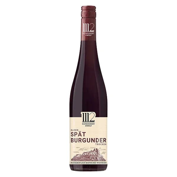 Markgräflich Badisches Weinhaus 1112 Elfhundertzwölf Spätburgunder Qualitätswein trocken 0,75L
