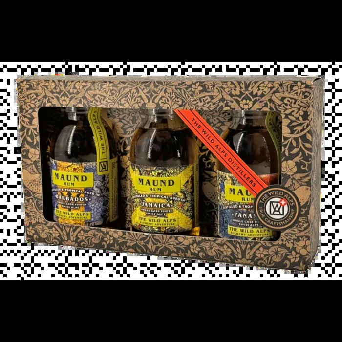 Maund Rum „BEST RUM – Gold TASTING Collection” (1x Rum Jamaica + 1x Barbados Rum + 1x Panama Rum)