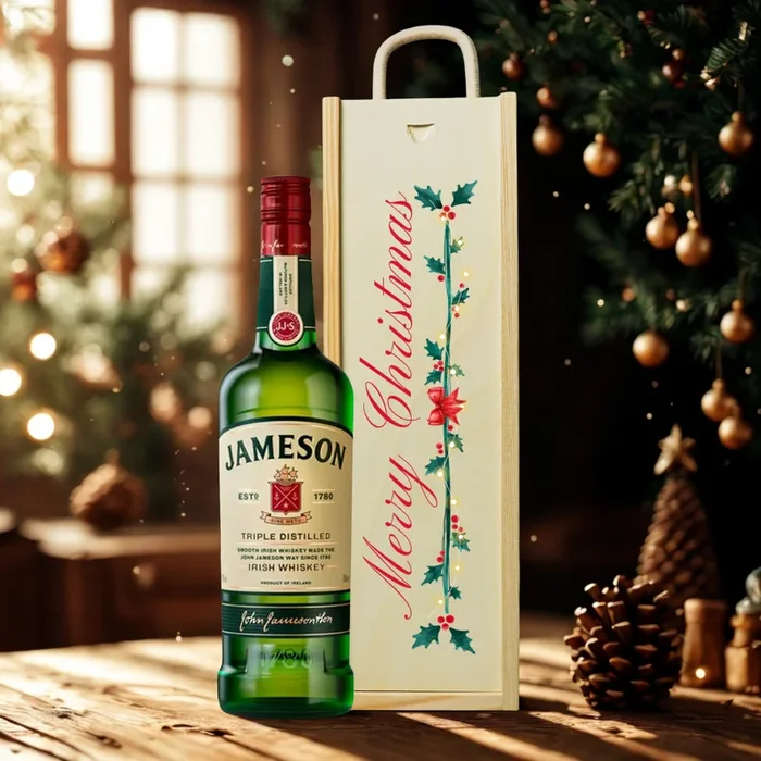 Merry Christmas Jameson Triple Distilled Irish Whiskey Gift Set – 40% ABV