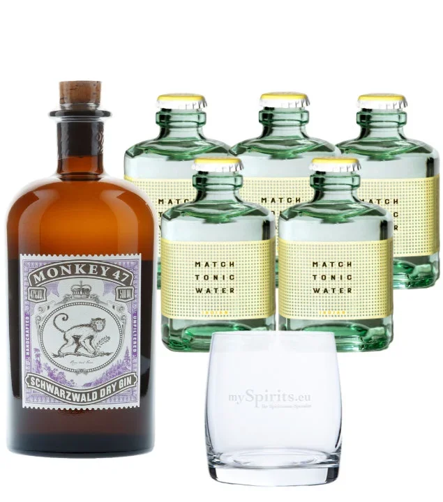 Monkey 47 Gin & 5 x Match Indian Tonic Set